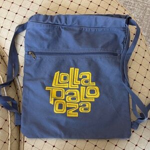 Blue Drawstring Backpack